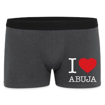I LOVE ABUJA - Men's Boxer Shorts - charcoal grey - Front