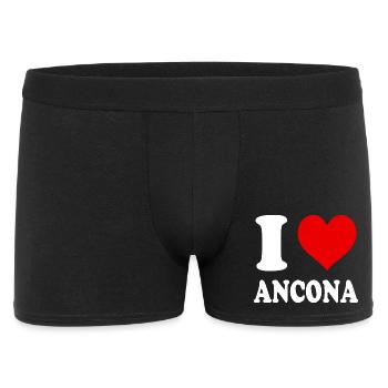 I Love Ancona Italy Funny Witty Heart - Men's Boxer Shorts - black - Front