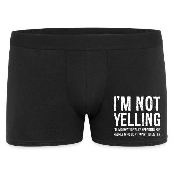 Je ne crie pas. Je parle de motivation pour - Boxer Homme - noir - Devant