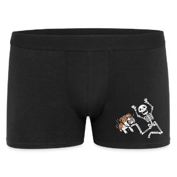 Skeleton running - Männer Boxer Shorts - Schwarz - Vorne