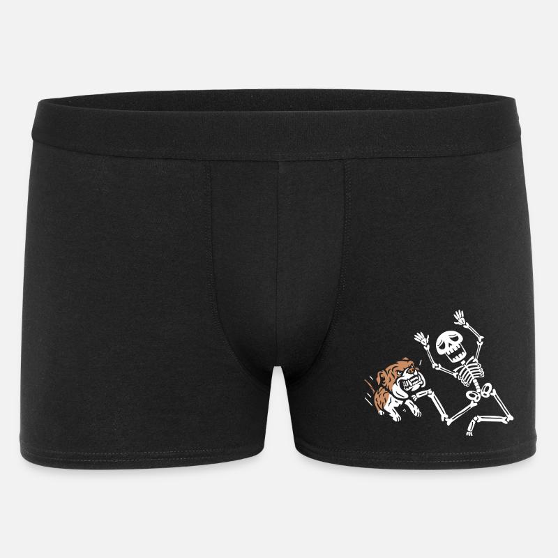 Skeleton running - Männer Boxer Shorts - Schwarz