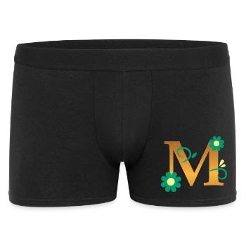 M - Männer Boxer Shorts - Schwarz - Vorne