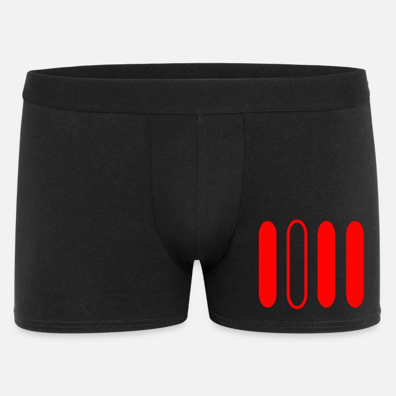 rote 4 - Männer Boxer Shorts - Schwarz
