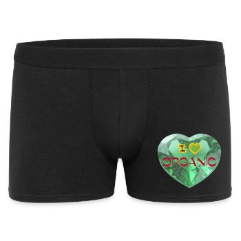 Diamond Heart I Love Bio - Boxer Homme - noir - Devant