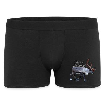 Frohe Weihnachten - Männer Boxer Shorts - Schwarz - Vorne
