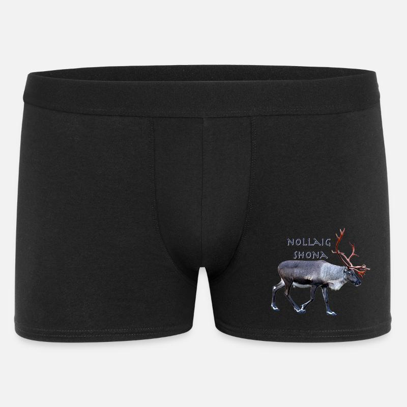 Nollaig Shona - Männer Boxer Shorts - Schwarz