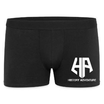 Histoire Aventure Logo - Boxer Homme - noir - Devant