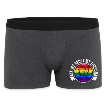 Ask me about my Fursona - Men's Boxer Shorts - charcoal grey - Front