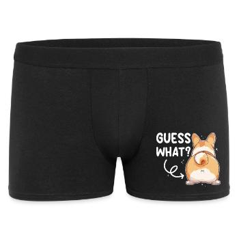 Guess what Corgi Butt saying - Men's Boxer Shorts - black - Front