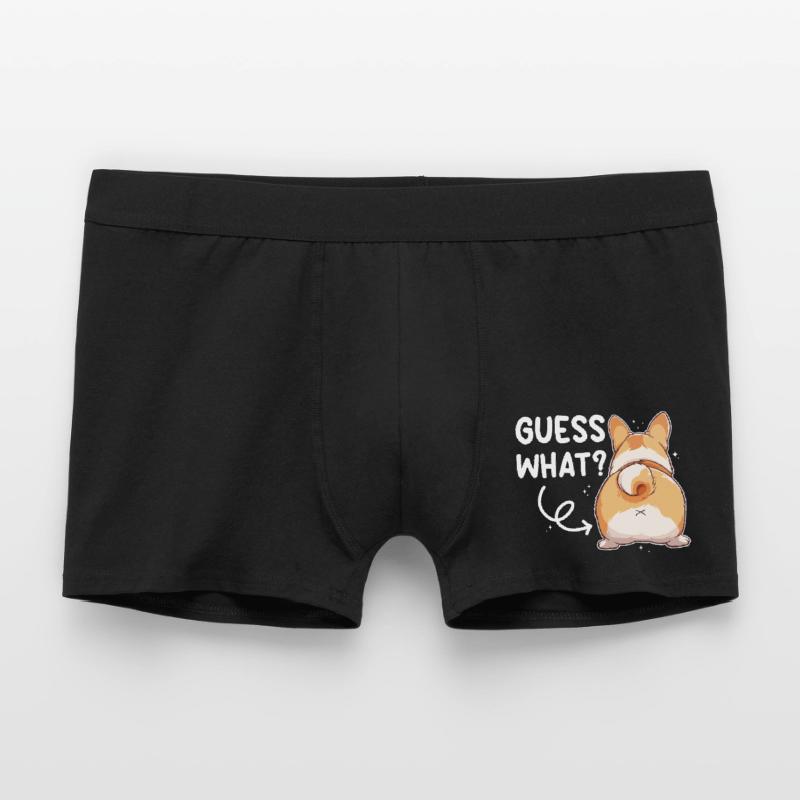 Devinez ce que dit Corgi Butt Boxer Homme