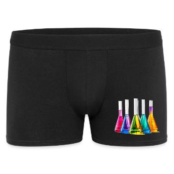 Colourful laboratory bottles in a play of colours - Men's Boxer Shorts - black - Front