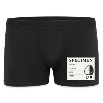 Geological Sample Fossils Collector Label - Men's Boxer Shorts - black - Front