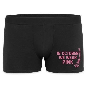 En octobre, on porte du rose - Boxer Homme - noir - Devant