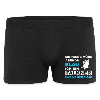 Falknerei Falkner Falknerin Beizjagd Greifvogel - Männer Boxer Shorts - Schwarz - Vorne