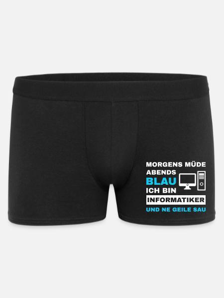 informatiker Programmierer Admin Sprüche Lustig - Männer Boxer Shorts - Schwarz