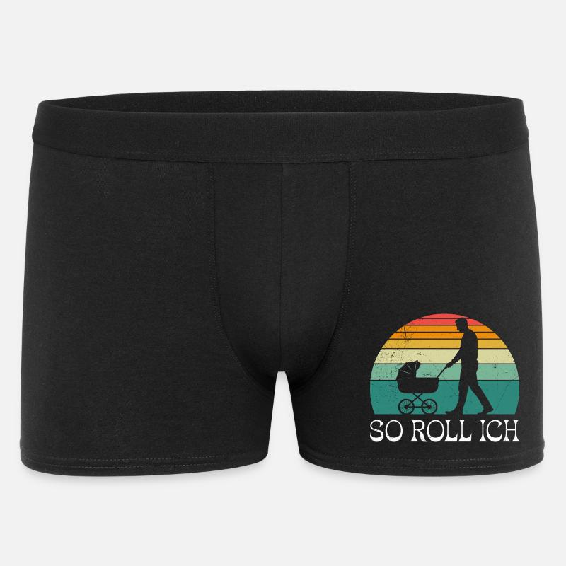 Soon dad SO I ROLL MERRILY - Men's Boxer Shorts - black