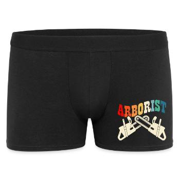 Baumpfleger Holzarbeiter Waldarbeiter Geschenk - Männer Boxer Shorts - Schwarz - Vorne