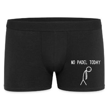 Pas de padel aujourd’hui joueur de padel drôle - Boxer Homme - noir - Devant