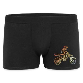 Vintage Motocross Rider Sketch - Men's Boxer Shorts - black - Front