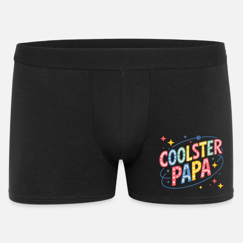 Coolest Dad Neon Retro Design - Men's Boxer Shorts - black