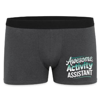 Awesome Activity Assistant Design for Anyone Who - Men's Boxer Shorts - charcoal grey - Front