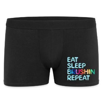 Artist Painter Graphic Eat Sleep Brushin Repeat - Men's Boxer Shorts - black - Front