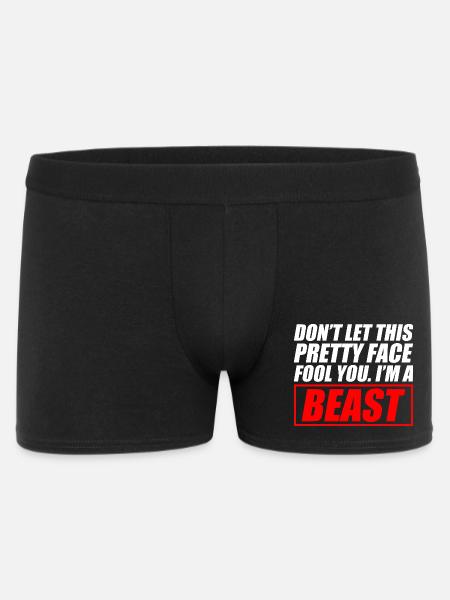 Joli visage drôle lutteur - Boxer Homme - noir
