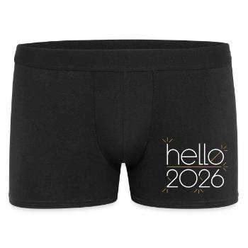 Hello 2026 Neon Line Art - Men's Boxer Shorts - black - Front