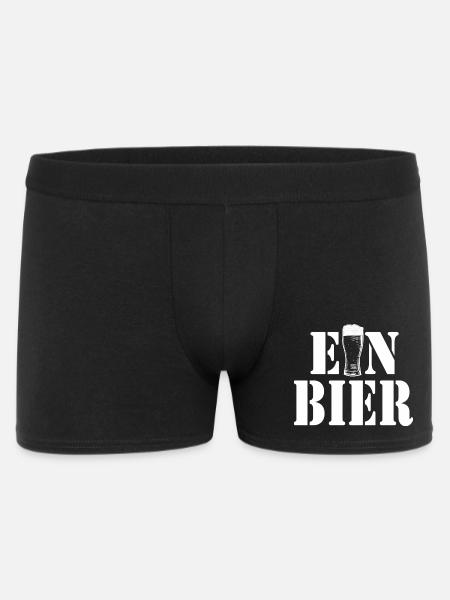 Ein Bier Glas-Logo Typografie - Männer Boxer Shorts - Schwarz