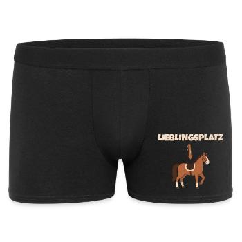 équitation, cheval, lieu préféré, sport équestre, cavalier - Boxer Homme - noir - Devant