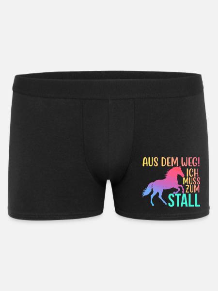Écartez-vous, je dois aller à l’écurie - Boxer Homme - noir