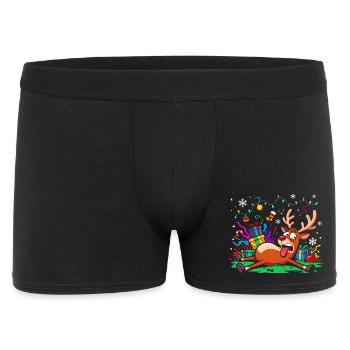 Weihnachtsmuffel Rentier lustig genervt erschöpft - Boxer Homme - noir - Devant