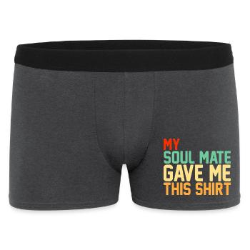 Mon âme sœur m’a offert ce couple de Saint-Valentin - Boxer Homme - charbon - Devant