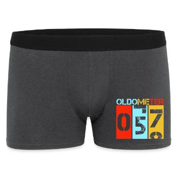 Oldometer 57 Retro 57th Birthday Gift Dad Father - Men's Boxer Shorts - charcoal grey - Front