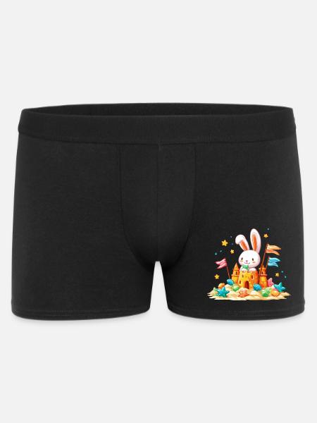 Bunny on the Beach Sandpit - Men's Boxer Shorts - black