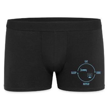 Eat Sleep Code Repeat - Programmer Cycle - Men's Boxer Shorts - black - Front