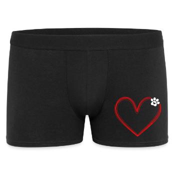 Dog paw with heart - Men's Boxer Shorts - black - Front