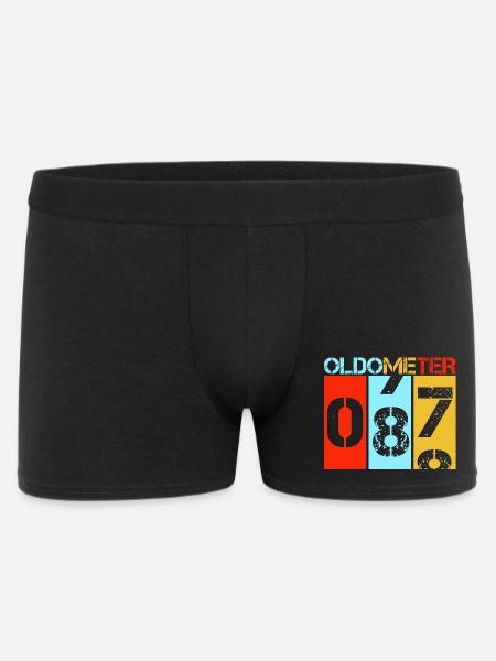 Oldometer 87 Retro Vintage 87th Birthday - Men's Boxer Shorts - black