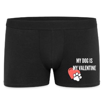 My Dog Is My Valentine – Hunde Design - Men's Boxer Shorts - black - Front