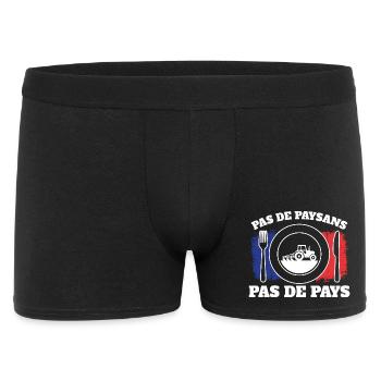 Paysan Français Agriculture France - Boxer Homme - noir - Devant