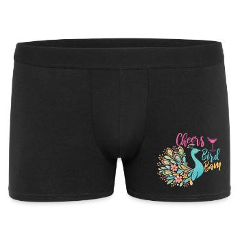 Santé oiseau Bam Carreaux de Mahjong Drôles - Boxer Homme - noir - Devant