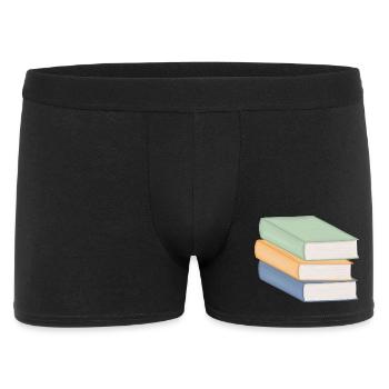 Pile de livres aux couleurs pastel - Boxer Homme - noir - Devant