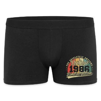 Cadeau d’anniversaire Vinatge rétro vintage 1986 - Boxer Homme - noir - Devant