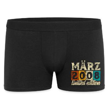 Limited Edition March 2008 Birthday Gift - Men's Boxer Shorts - black - Front