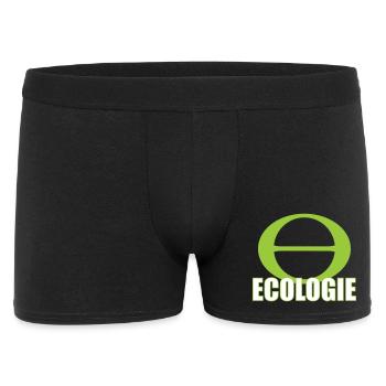 Sigle Ecologie Minimaliste Vert - Boxer Homme - noir - Devant