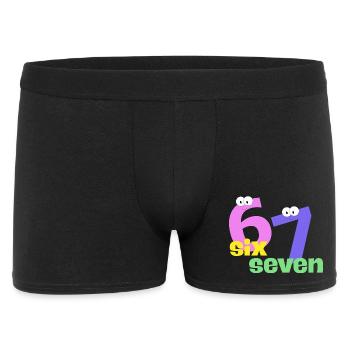 Six Seven Trend - Männer Boxer Shorts - Schwarz - Vorne