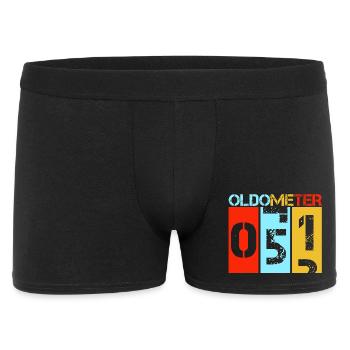 51 Retro Vintage 51. Geburtstagsdesign - Männer Boxer Shorts - Schwarz - Vorne