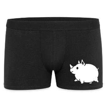 Rhino Cute Cartoon Silhouette - Men's Boxer Shorts - black - Front