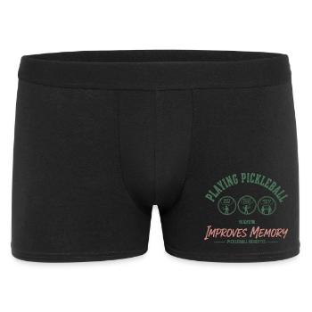 Pickleball, lustiger Spieler, Pickle Ball spielt Liebe. - Männer Boxer Shorts - Schwarz - Vorne