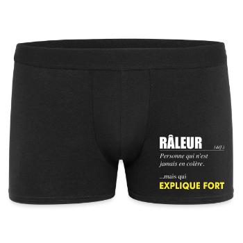 Râleur définition – Personne qui explique fort - Boxer Homme - noir - Devant